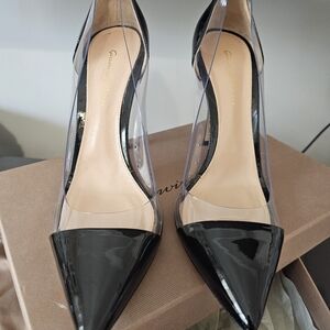 Gianvito Rossi Black Patent Plexi Pumps